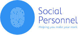 The logo for Social Personnel, Helping you make your mark.